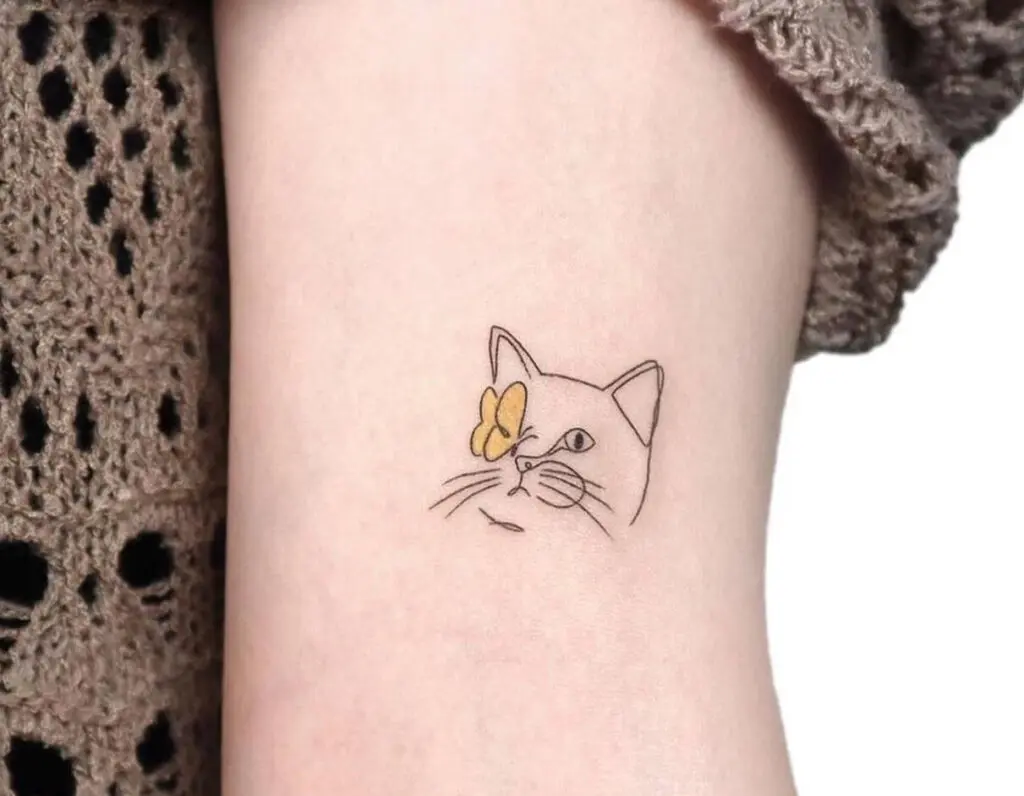 25 Simple Black Cat Tattoo Design Ideas