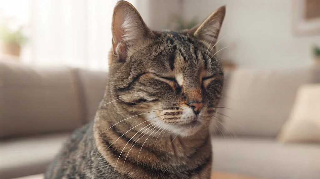 Parpadeo lento de los gatos.